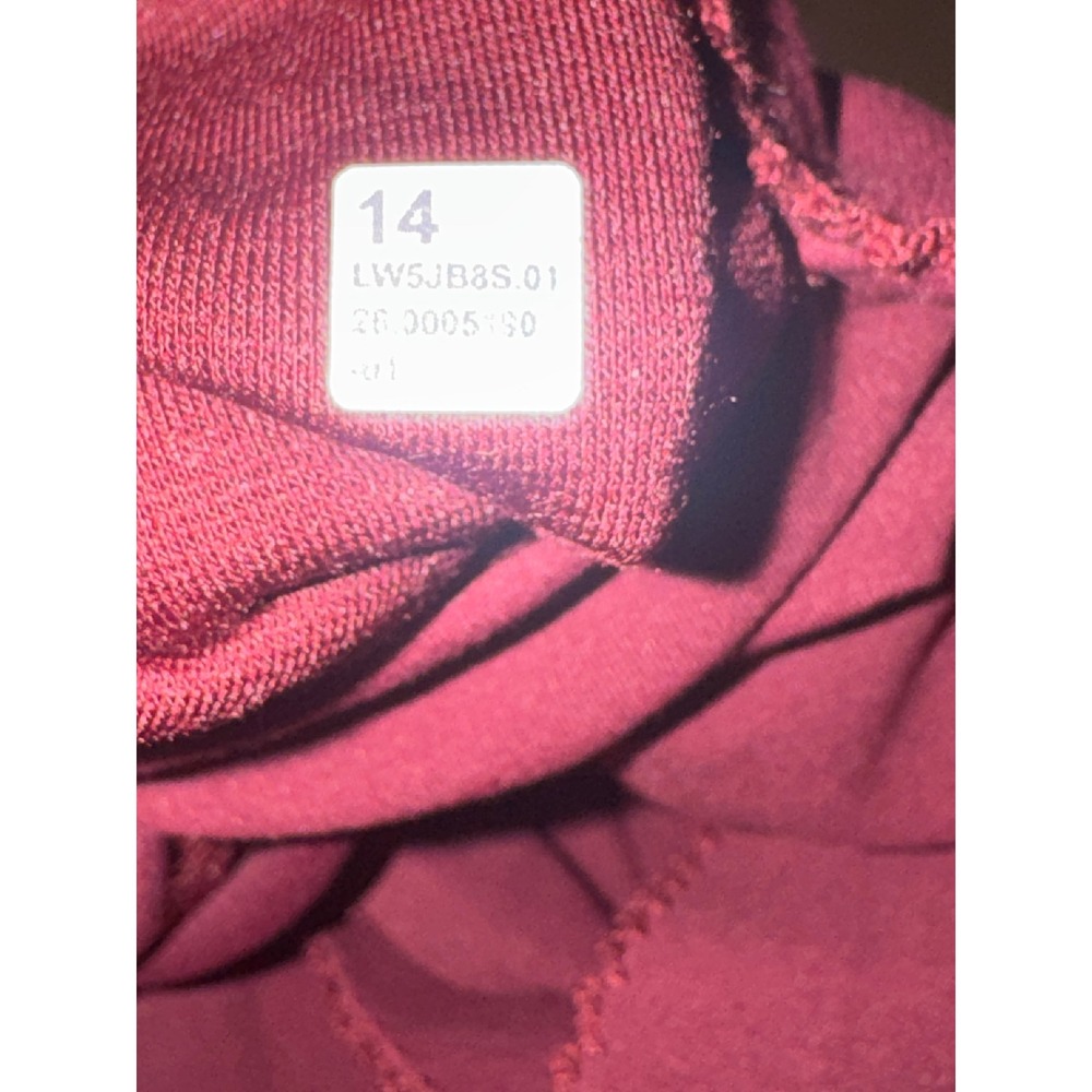 Lululemon Groove No Line HR Tight 25" Heart Edition in Burgundy Bay Size 14 NWT - Picture 6 of 7